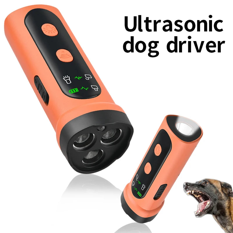 Triple-Core Ultrasonic Dog Repeller High-Power Flashlight Pet Training Device Pet Supplies Anti-Dog Nuisance Deterrent