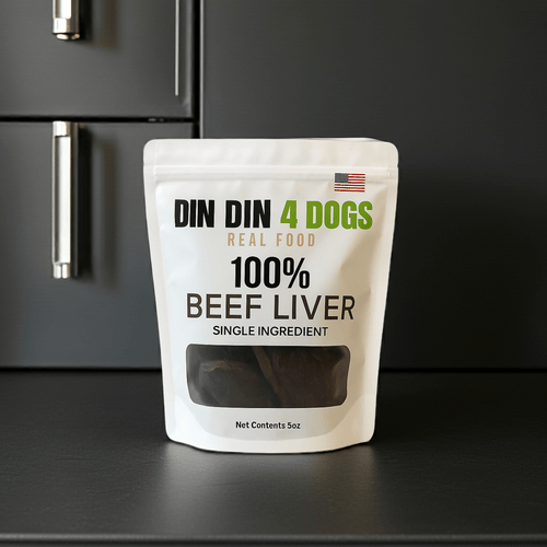 100% Beef Liver Dog Treats, 5 Ounce Bag, Single Ingredient, High Protein