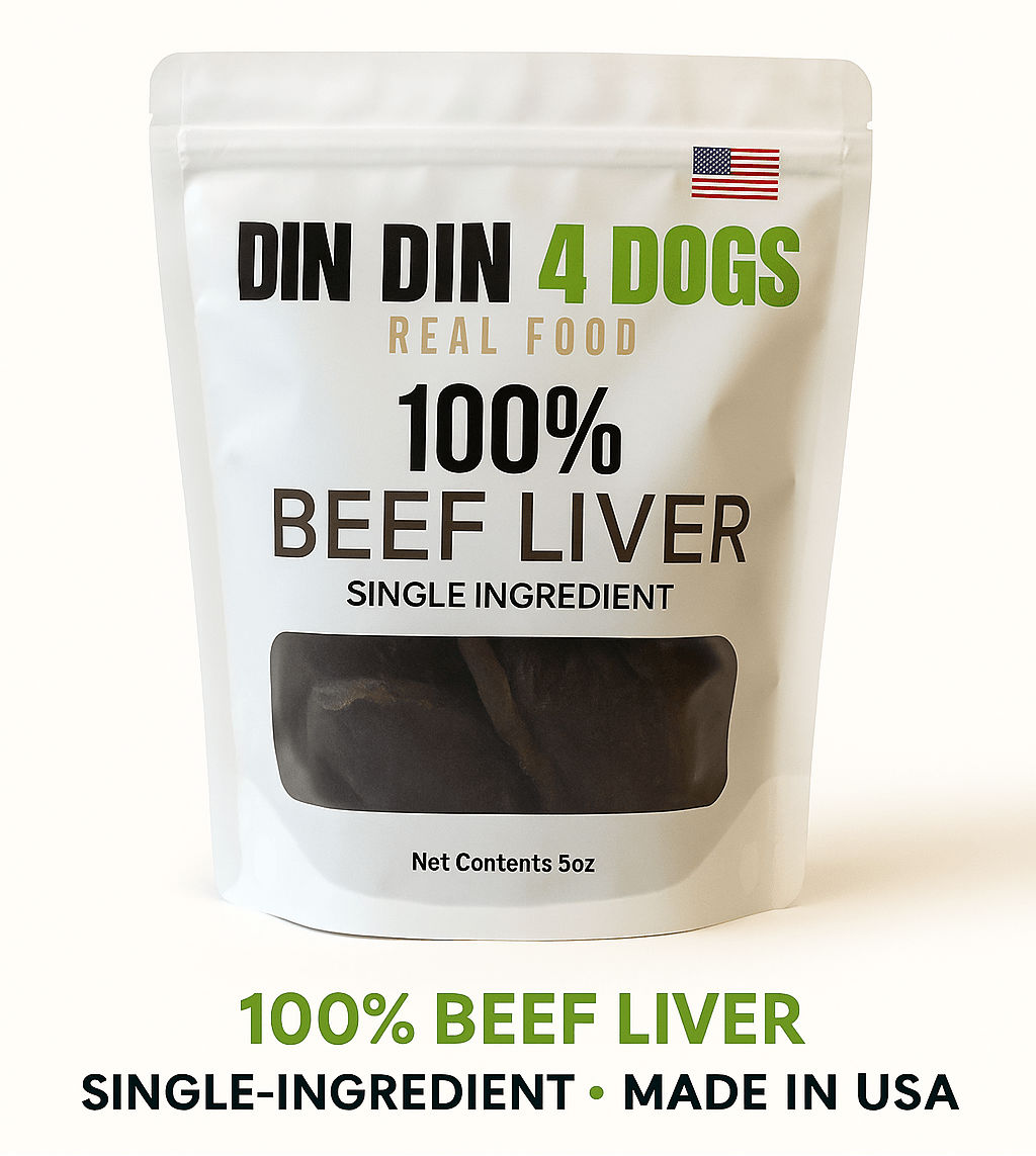100% Beef Liver Dog Treats, 5 Ounce Bag, Single Ingredient, High Protein