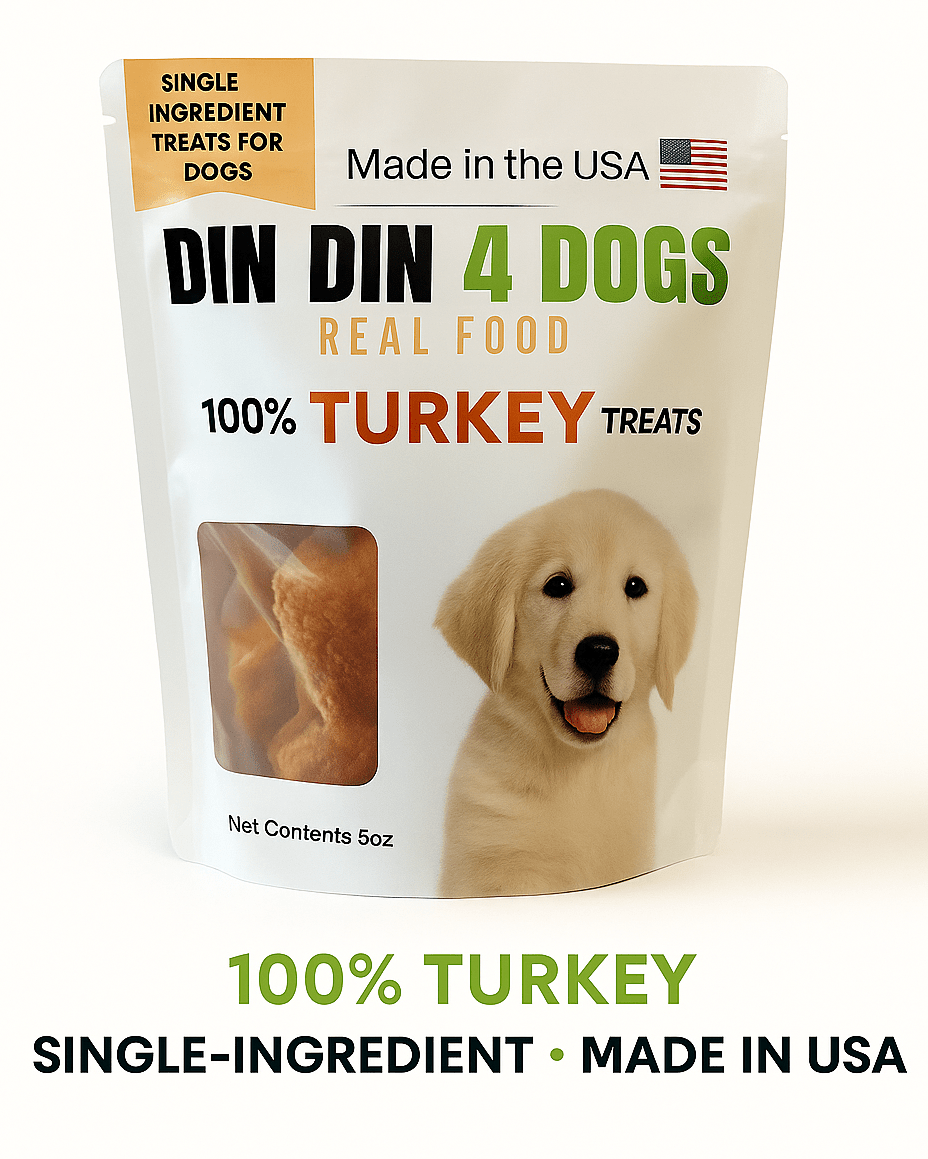 100% Turkey Dog Treats, 5 Ounce Bag, Single Ingredient, High Protein
